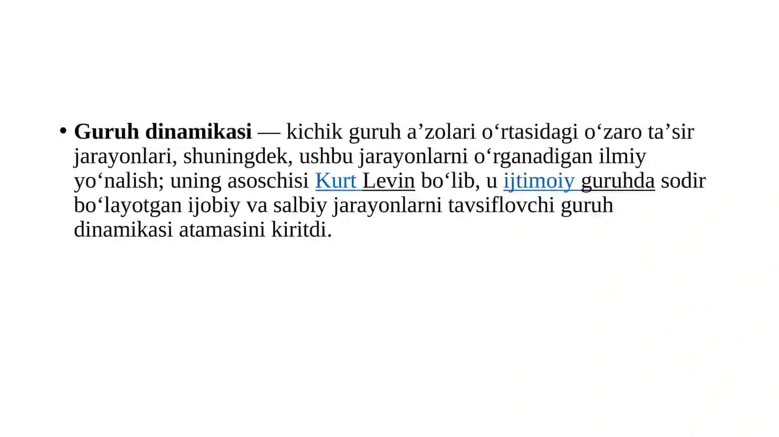 Guruh dinamikasi 3