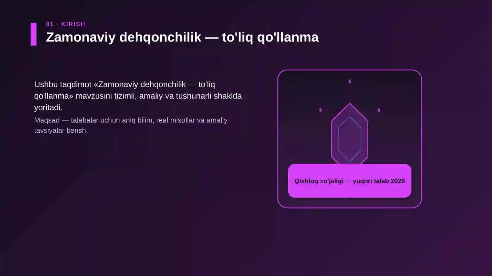 Zamonaviy dehqonchilik — to'liq qo'llanma 3