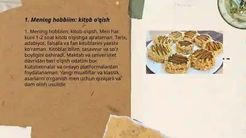 Mening hobbiim: kitob o'qish 3