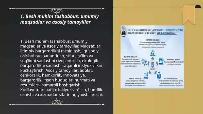 Besh muhim tashabus va uning ahamiyati 3