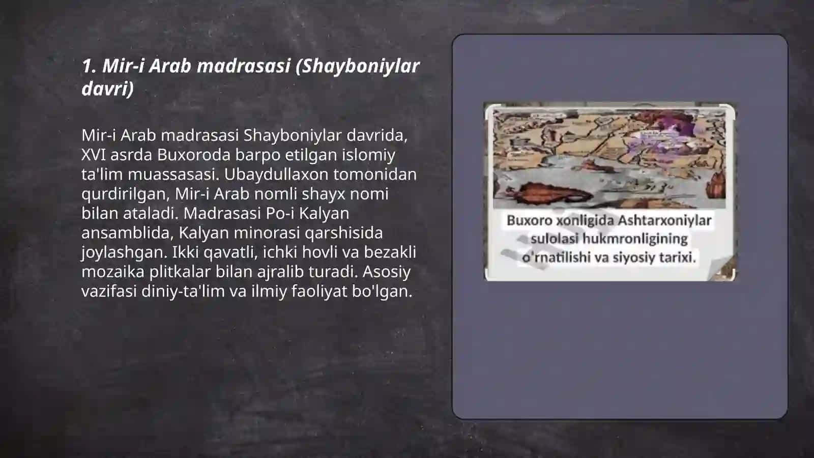 Mir-i Arab madrasasi (Shayboniylar davri) 3