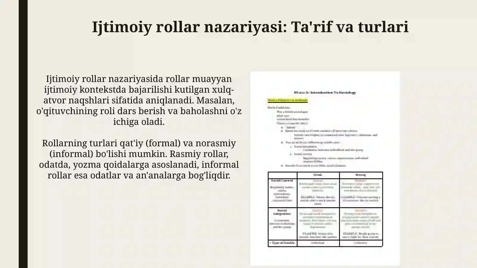 Ijtimoiy rollar va shaxs rivojlanishi 3