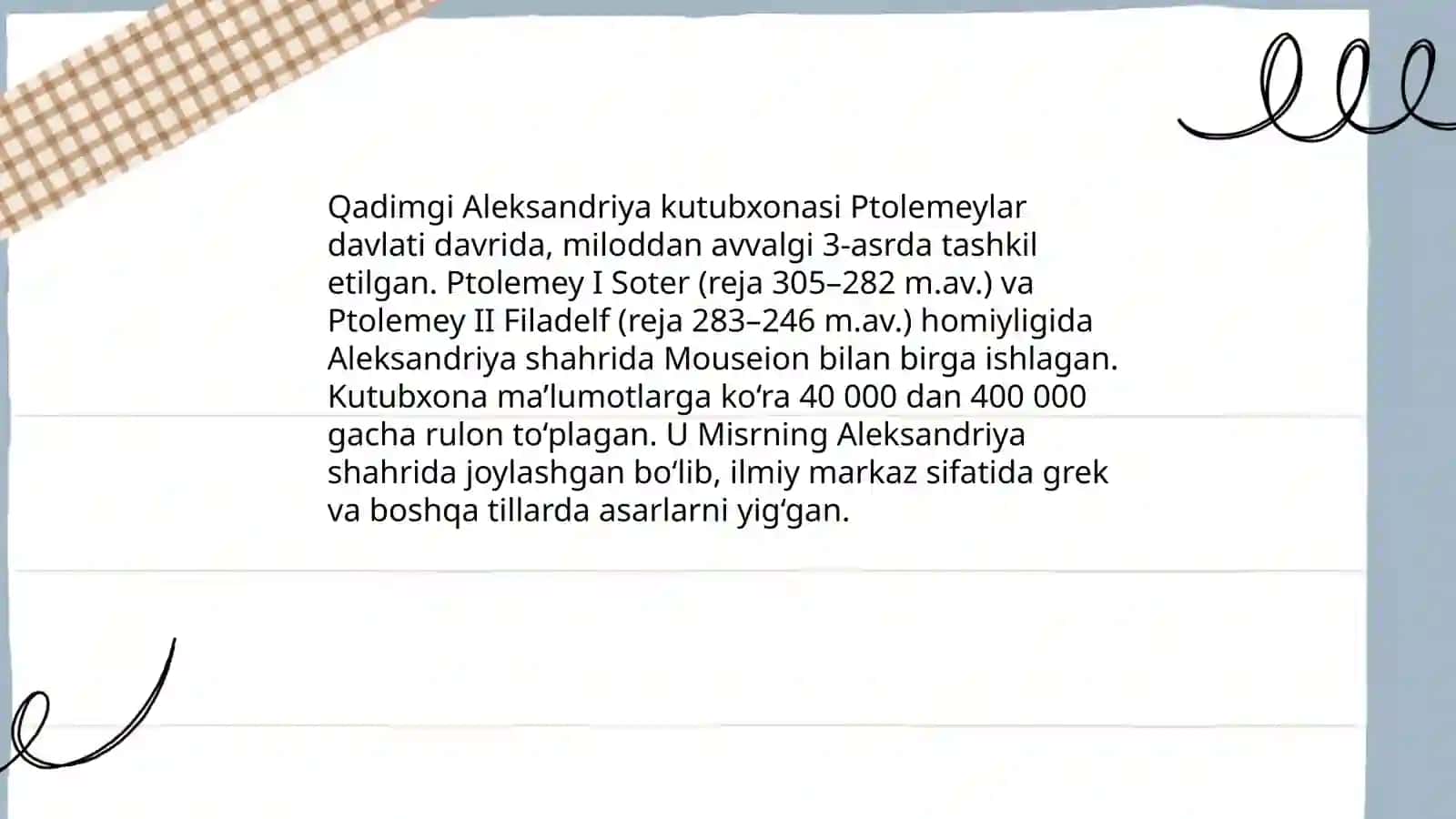 Qadimgi Aleksandriya kutubxonasi va Ptolemeylar davlati 3