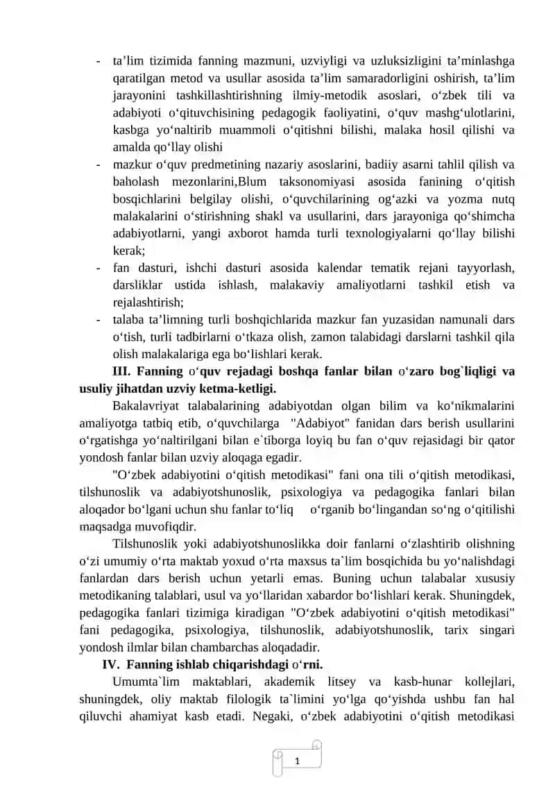 OʻZBEK ADABIYOTINI OʻQITISH METODIKASI 3