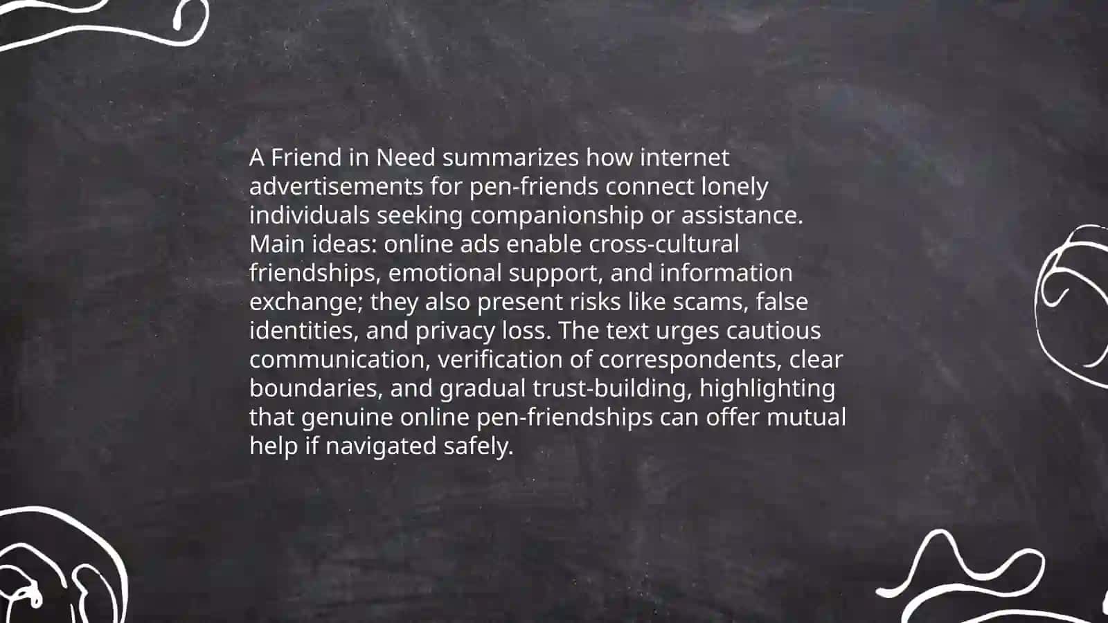 A Friend in Need. Internet advertisements for pen-friends 3