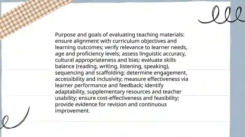 Lecture 7: The problem of evaluation and adaptation teaching materials 3