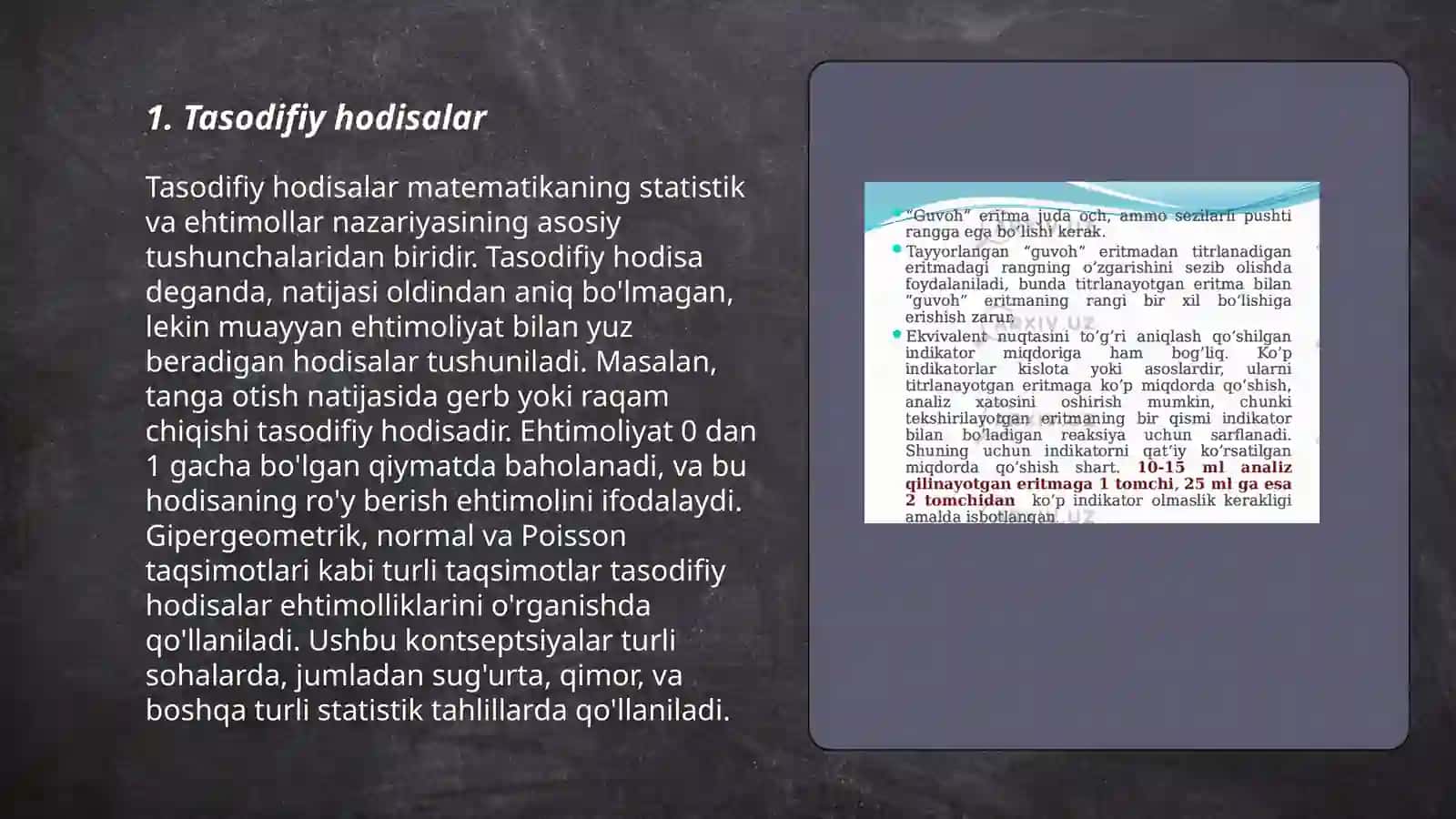 Tasodifiy hodisalar 3
