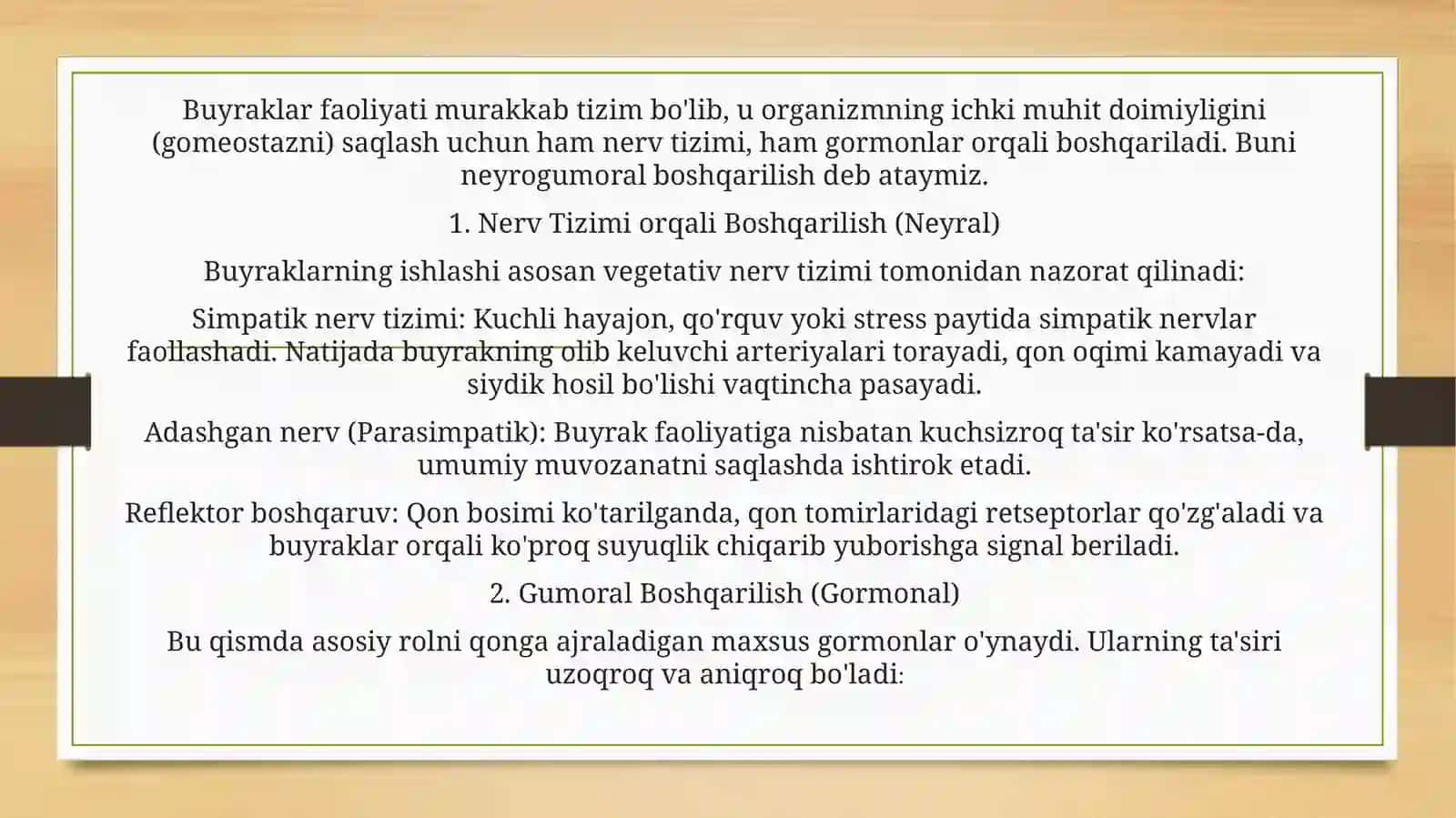 Buyrak faoliyatini boshqarilishi 3