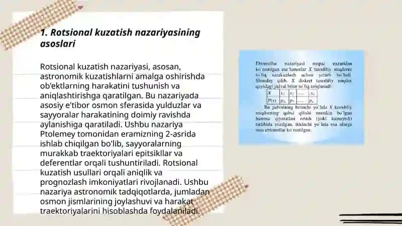 Rotsional kuzatish nazariyasi 3