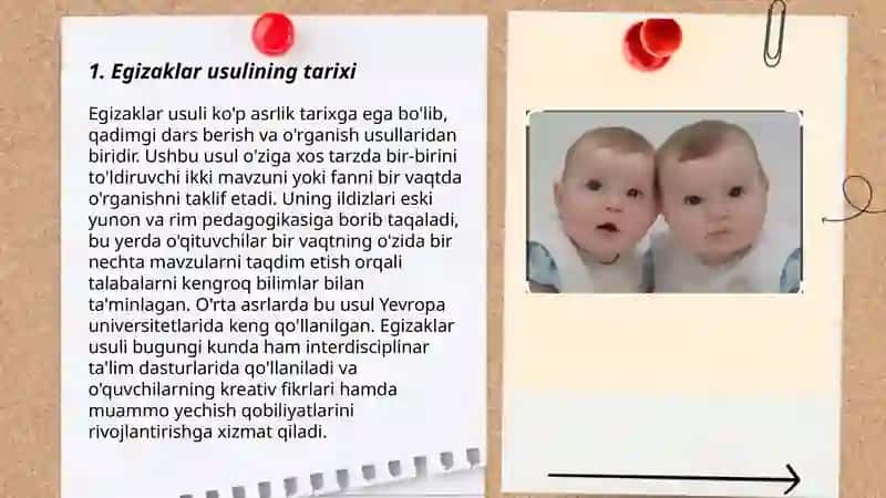 Egizaklar usuli 3
