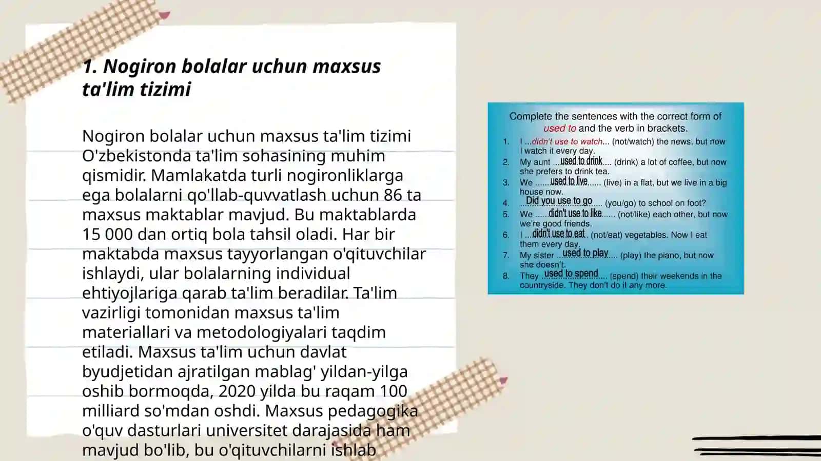 Nogiron bolalar uchun maxsus ta'lim tizimi 3
