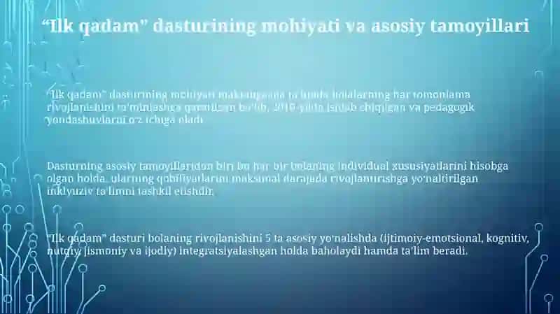 Birinchi qadam dasturi 3