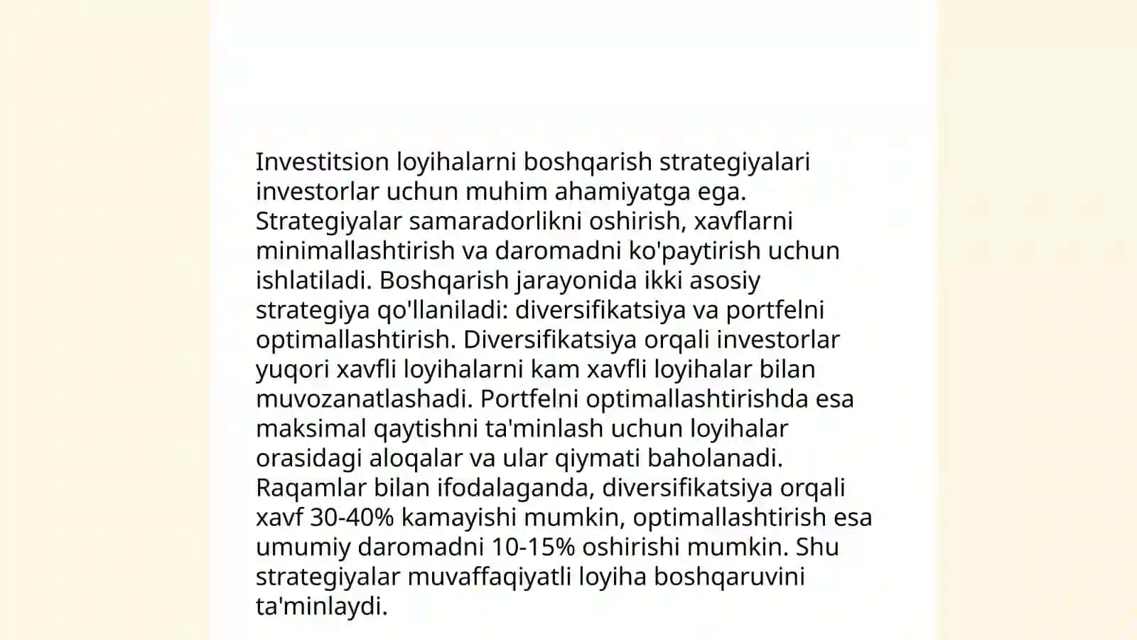 INVESTITSION IQTISODIYOTDA MENEJMENT STRATEGIYALARI 3