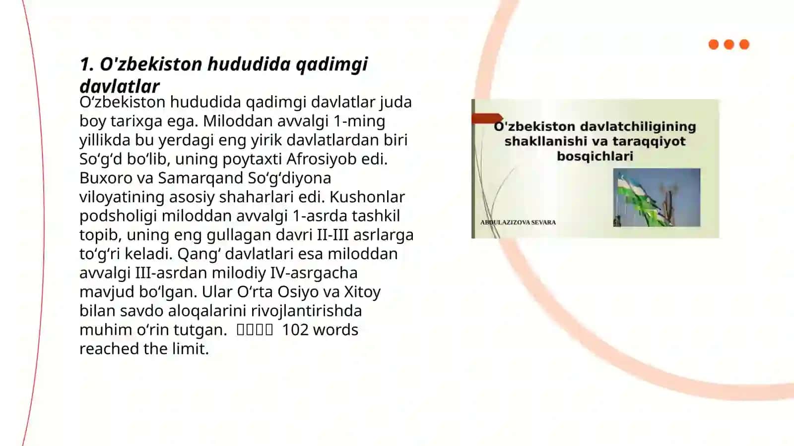 O'zbekiston davlatchiligining shaklanishi va taraqqiyot bosqichlari 3