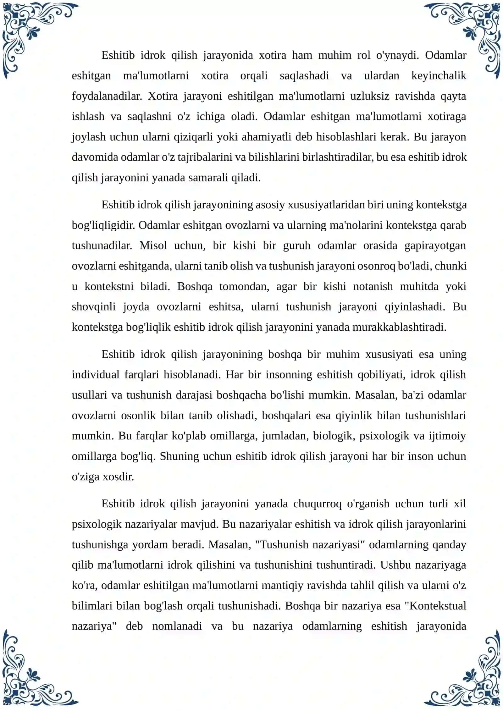 Eshitib idrok qilish xususiyatlari 3