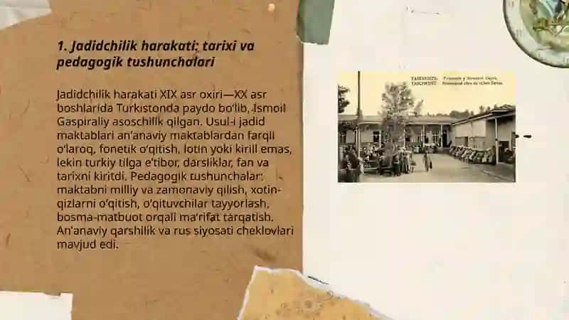Turkiston Oʻlkasida Tarbiya, Maktab va Pedagogik Fikrlar 3