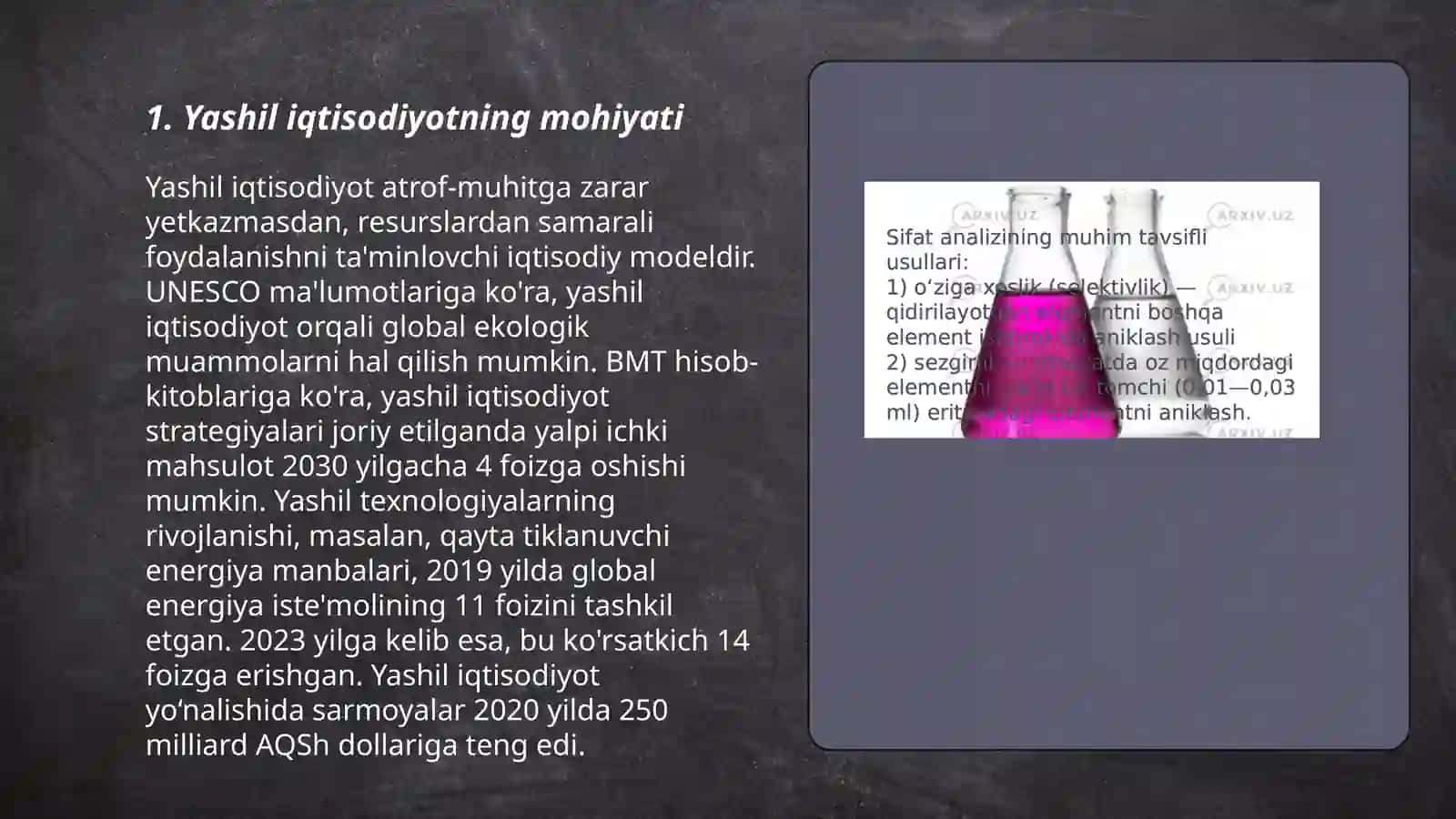 Yashil iqtisodiyotni baholash ahamiyati va indikatori 3