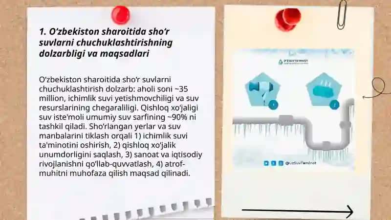 Sho‘r suvlarni chuchuklashtirish g‘oyasi 3