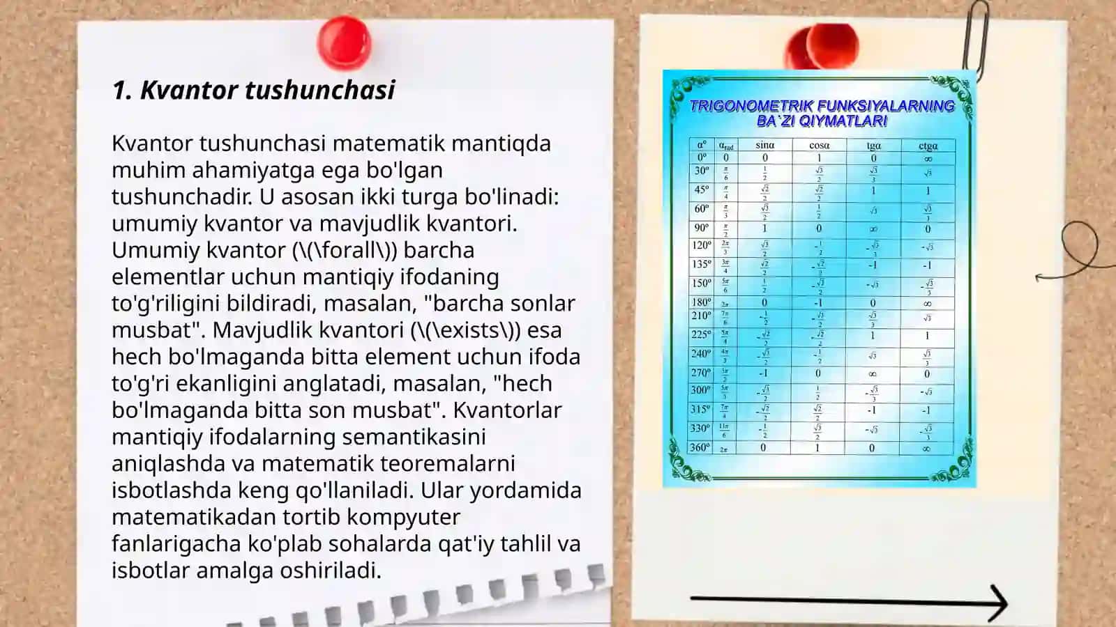 Kvantorlar, umumiylik va mavjudlik 3