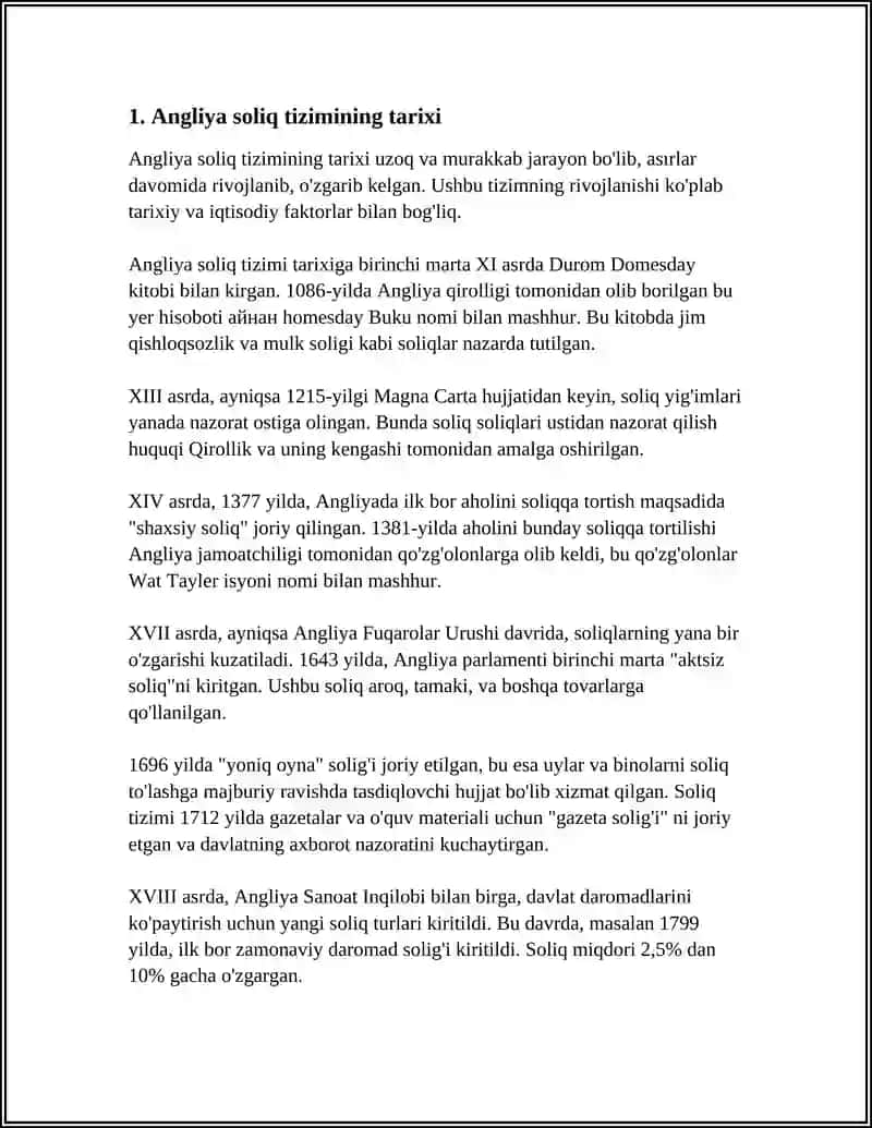 ANGLIYA SOLIQ TIZIMI VA UNING O’ZIGA XOS XUSUSIYATLARI 3
