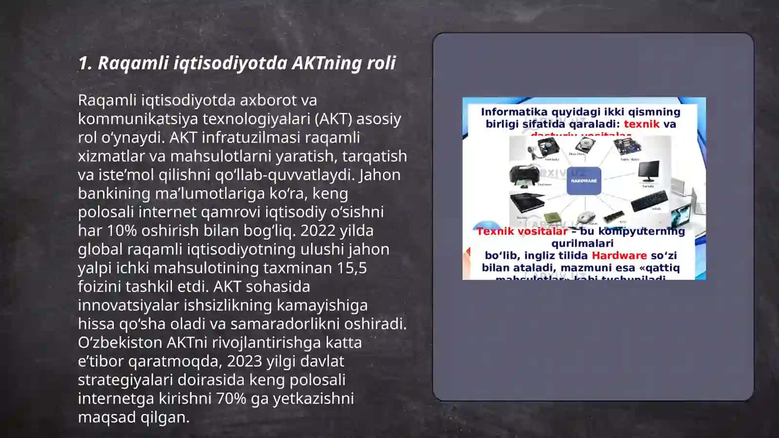 Iqtisodiyotda AKTning infratuzilmasi 3
