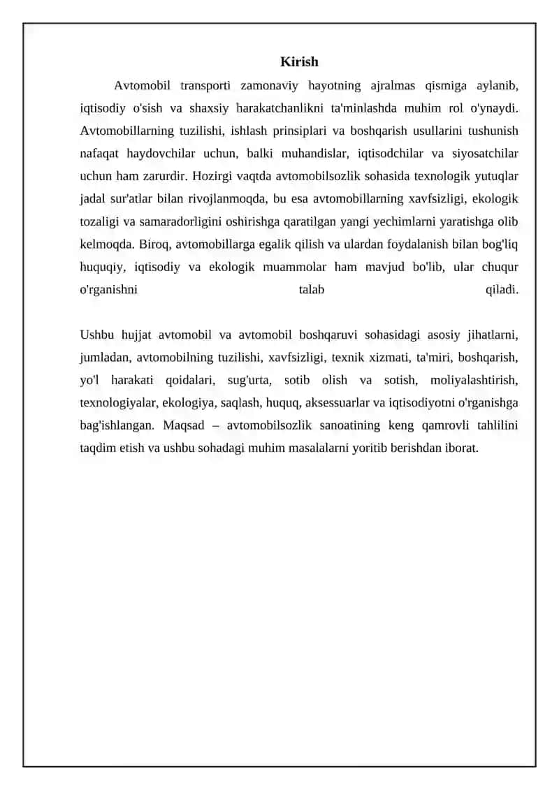 Avtomobil texnik xizmati va ta'miri 3