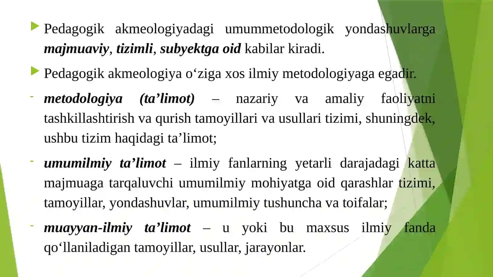 PEDAGOGIK AKMEOLOGIYADAN TAQDIMOT 3