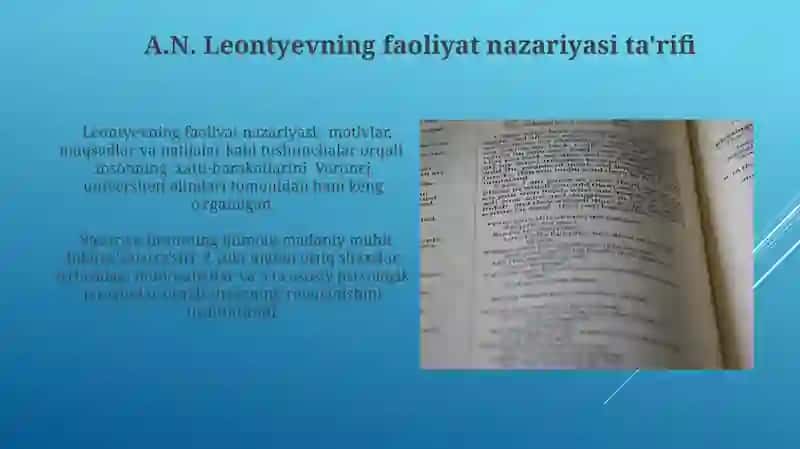 A.N. Leontevning faoliyat nazaryasi 3