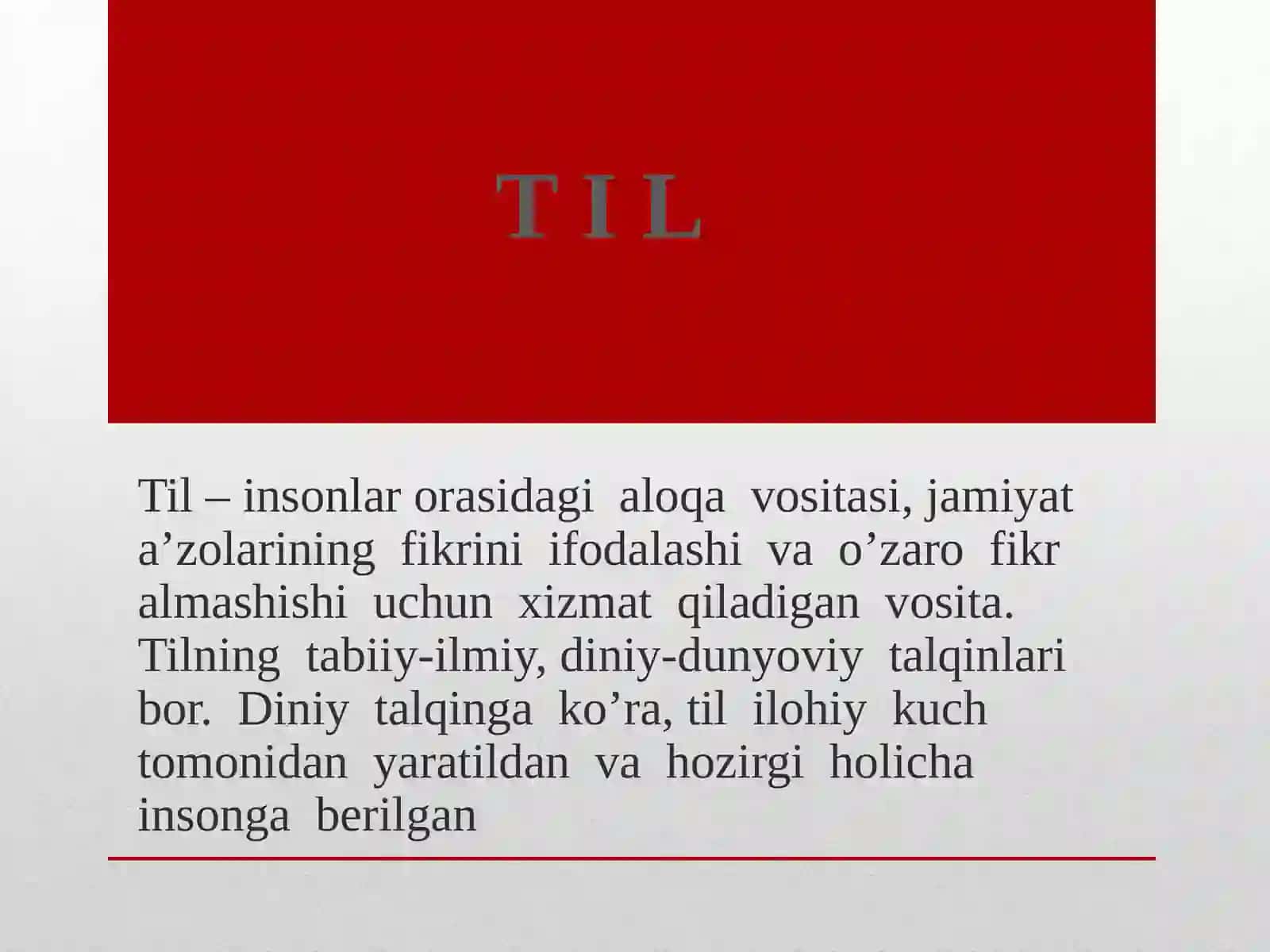 TAQDIMOTI: Tilning taraqqiyot bosqichlari 3