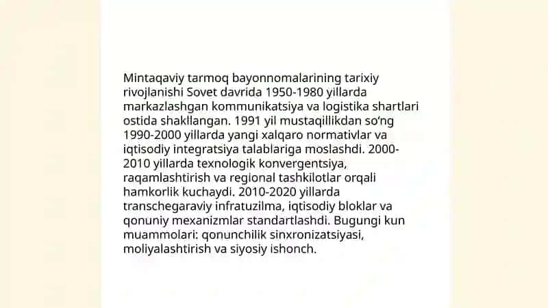 Mintaqaviy tarmoq bayonnomalari 3