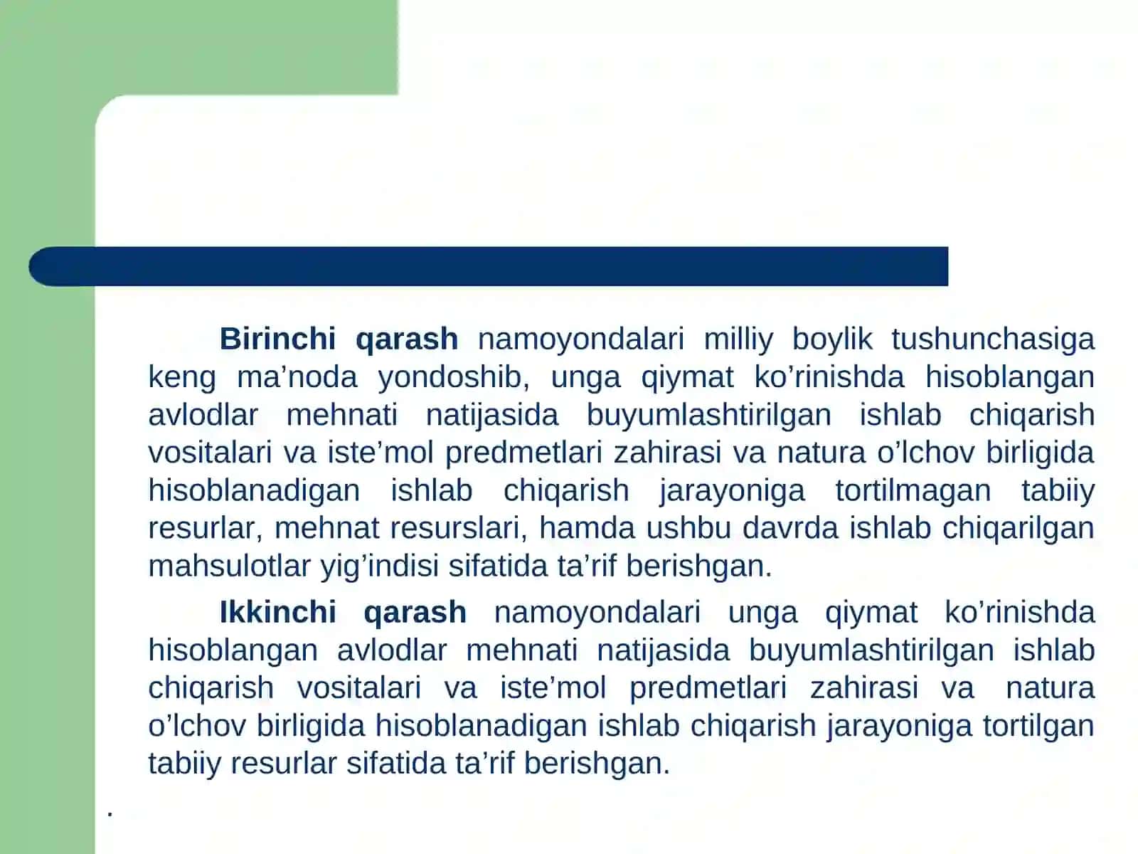Milliy boylik statistikasi 3