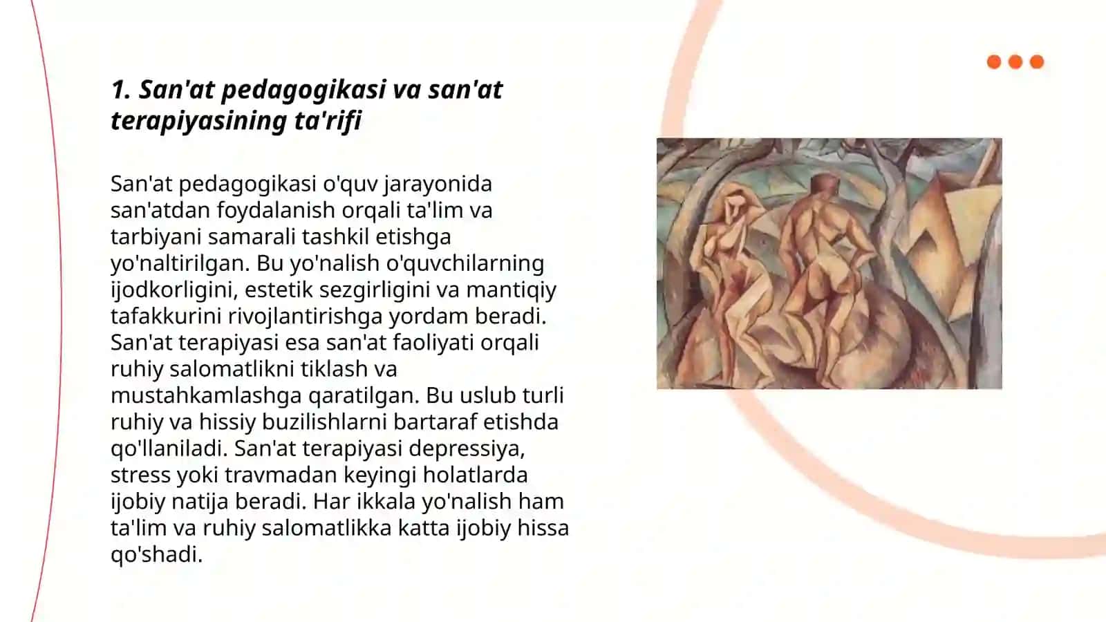 "Art pedagogika" va "art terapiya" tushunchalarining farq va o‘xshash tomonlari 3