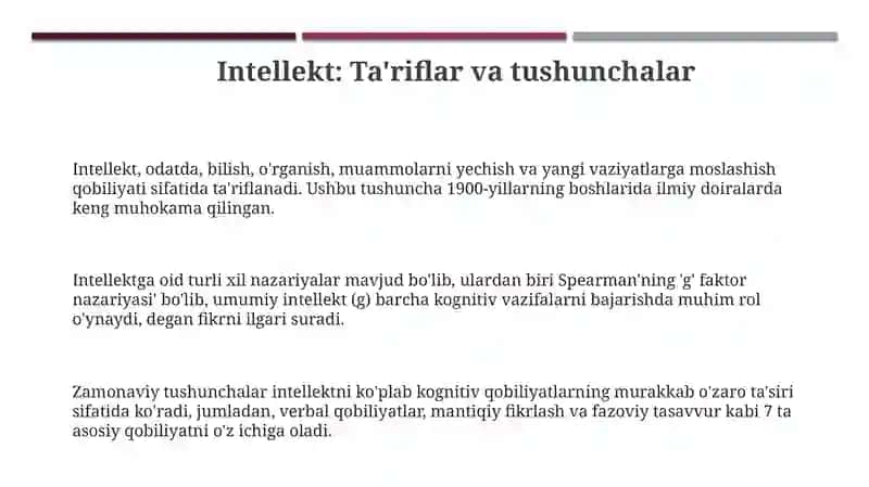 Intellektning ta'rifi 3