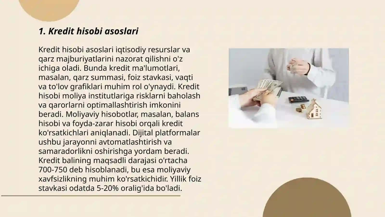 Kredit hisobi asoslari 3