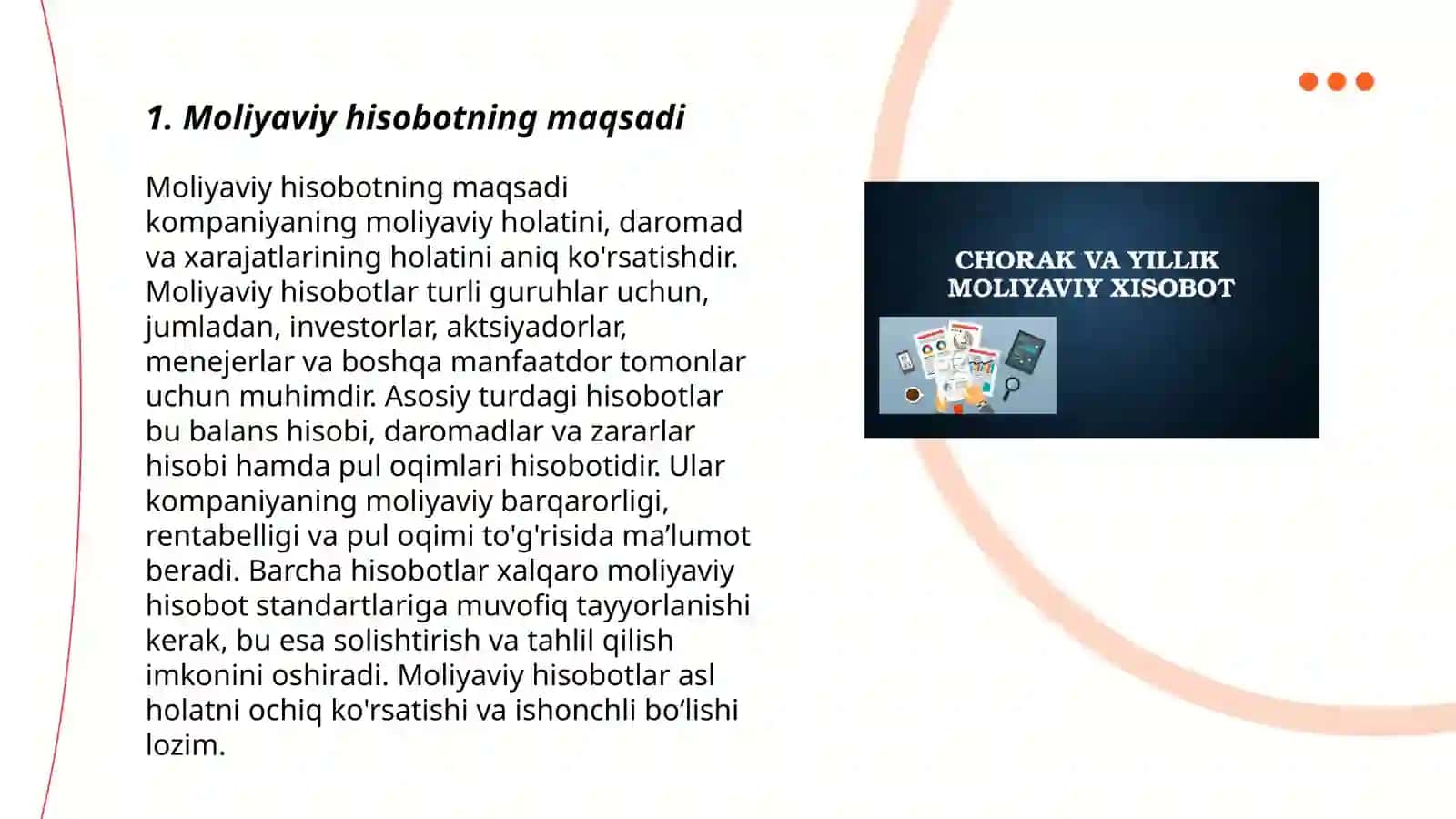 Moliyaviy hisobotning vazifasi 3