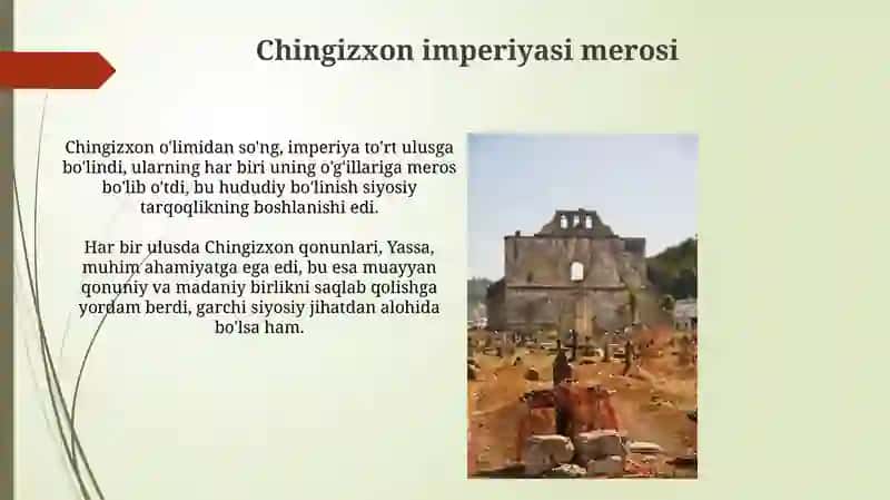 Chig'atoy Ulusining tashkil topishi 3