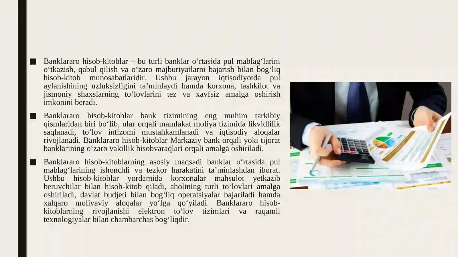 Banklararo hisob-kitoplar va ularning hisobi 3