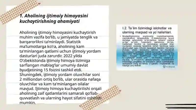 Aholining kuchli ijtimoiy himoya qilish davlat dasturining amaliyotga tadbiq etilishi 3