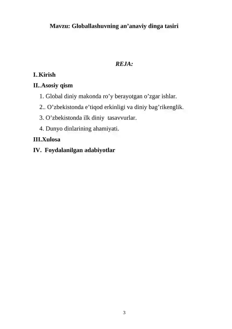 Globallashuvning an’anaviy dinga tasiri 3