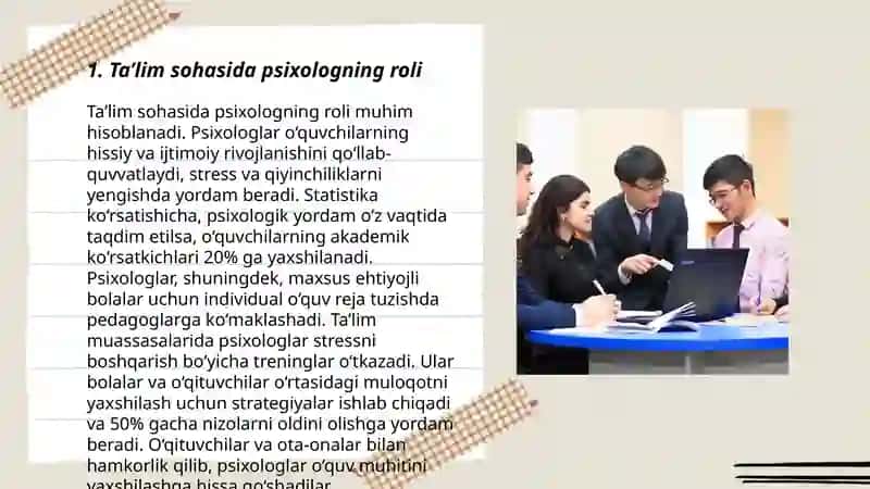 Ta’lim sohasidagi psixologning burchi va majburiyatlari 3