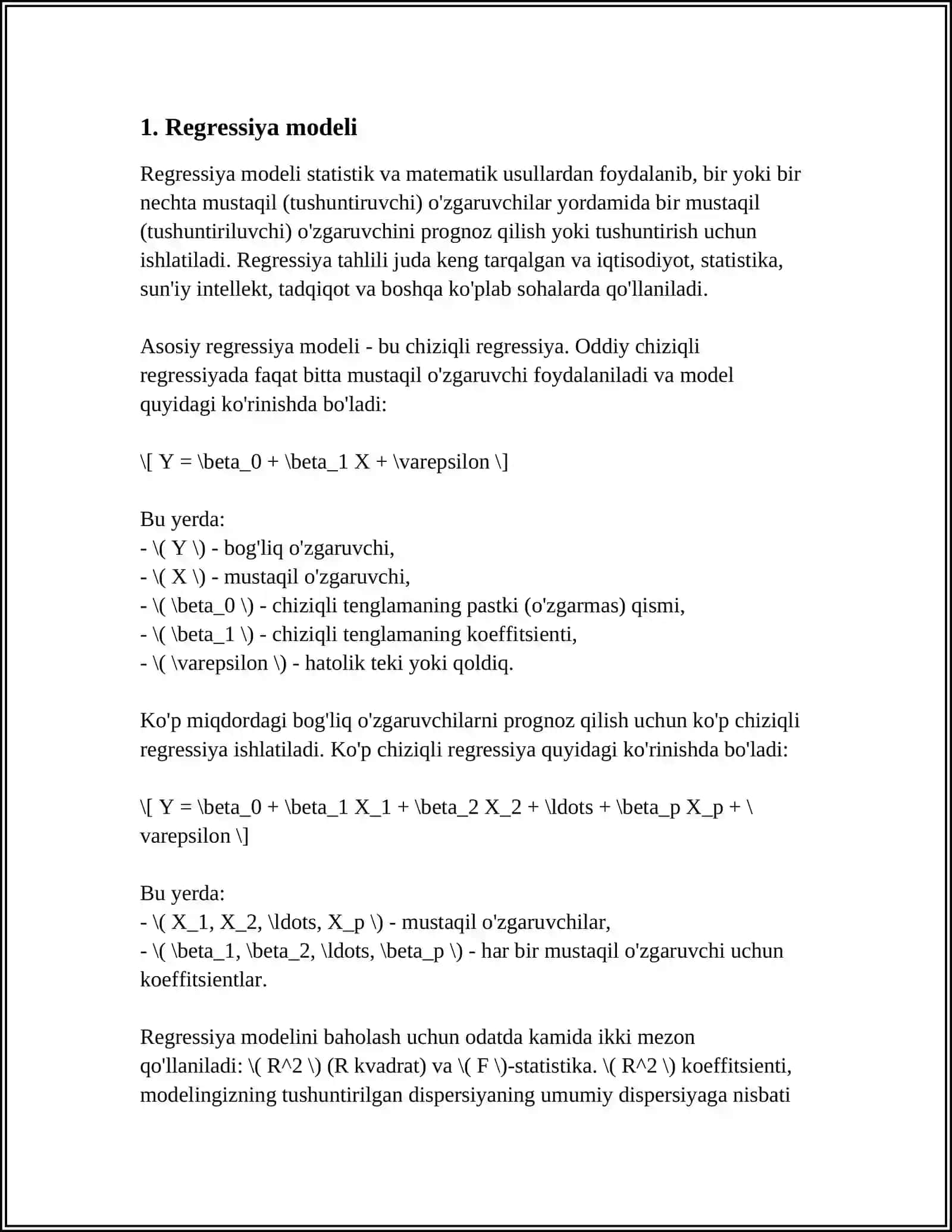 REGRESSIYA TAHLILINING ASOSIY TUSHUNCHALARI 3