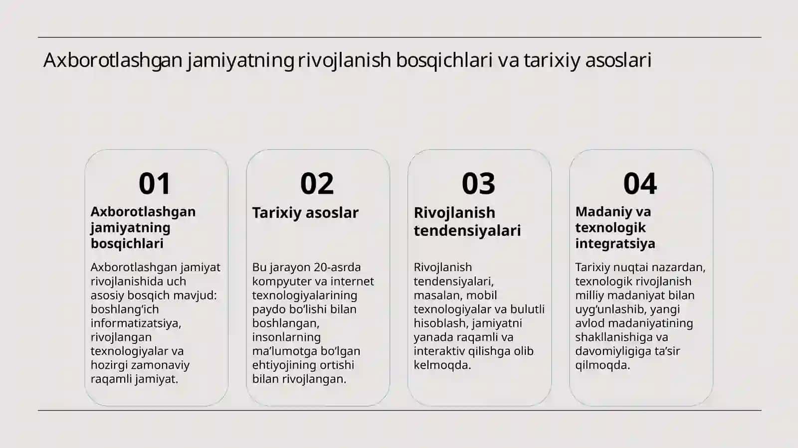 Axborotlashgan jamiyat va uning istiqbollari 3
