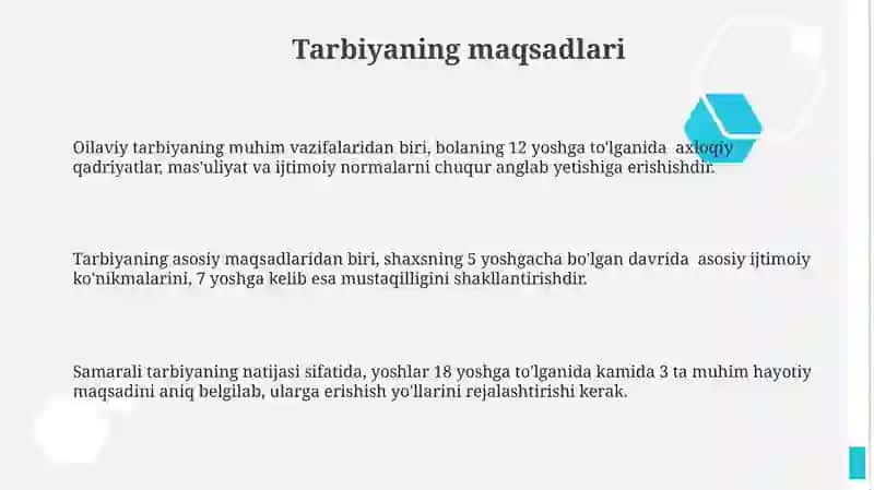 Tarbiyaning maqsadi va uning vazifalari 3