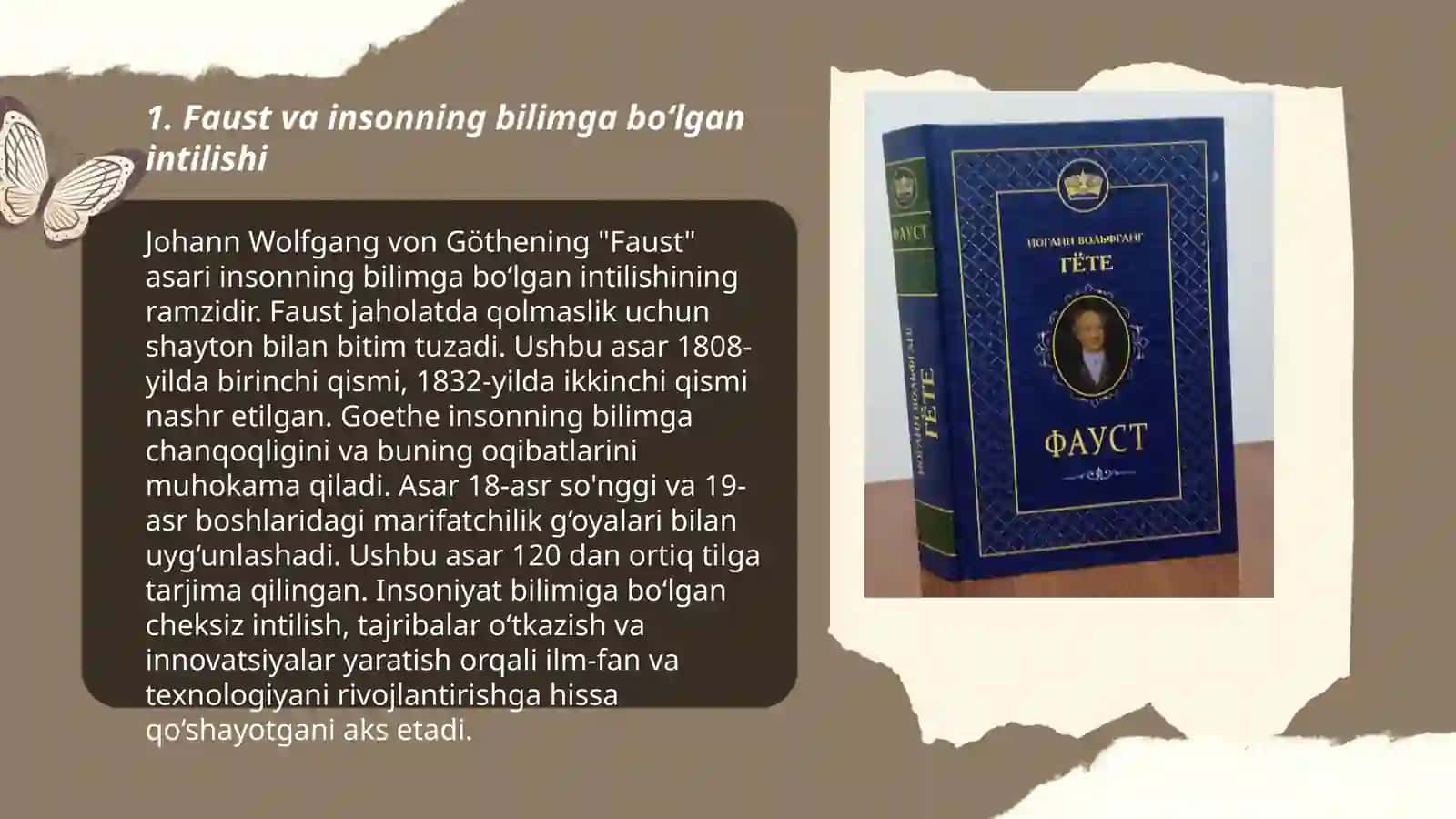 "Faust" asarining asosiy g‘oyasi 3