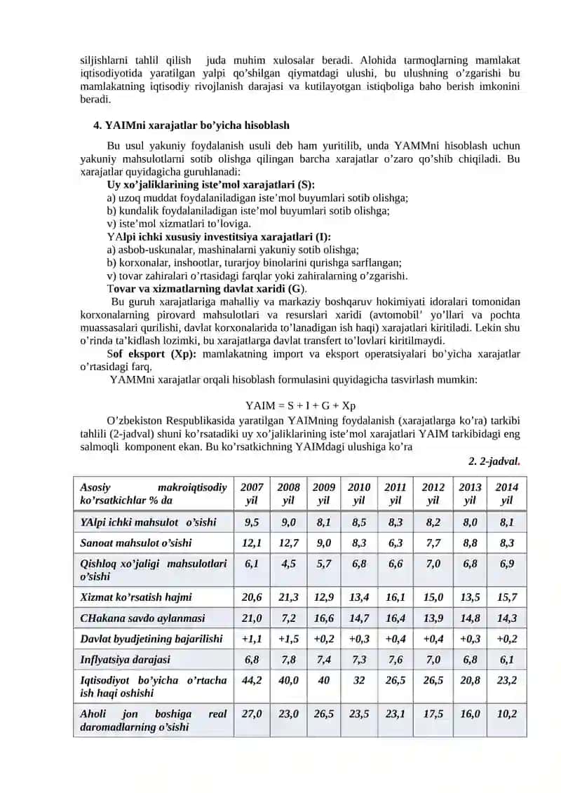 Milliy iqtisodiyotning oʼlchamlari va tarkibi 3