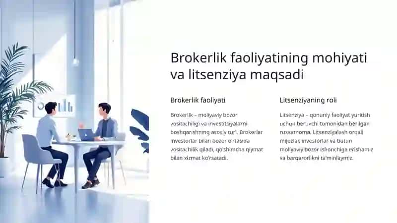 Brokerlik tashkilotlarini litsenziyalashga qo'yilgan talablar 3