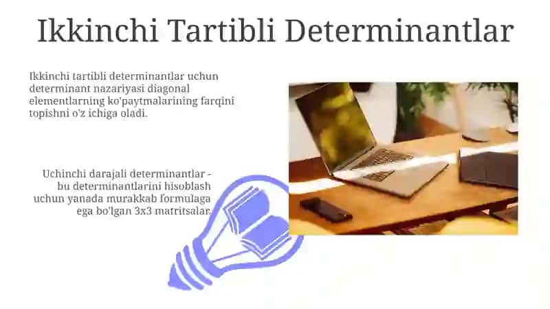 Ikkinchi Tartibli Determinantlar 3