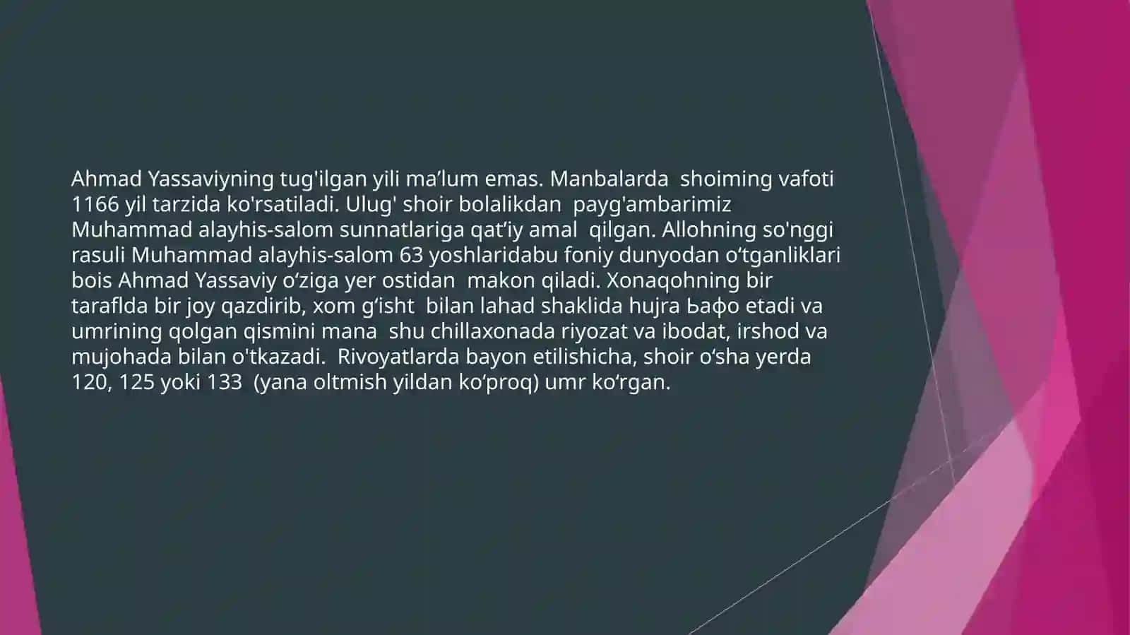 Ahmad Yassaviyning ijodiy merosi 3