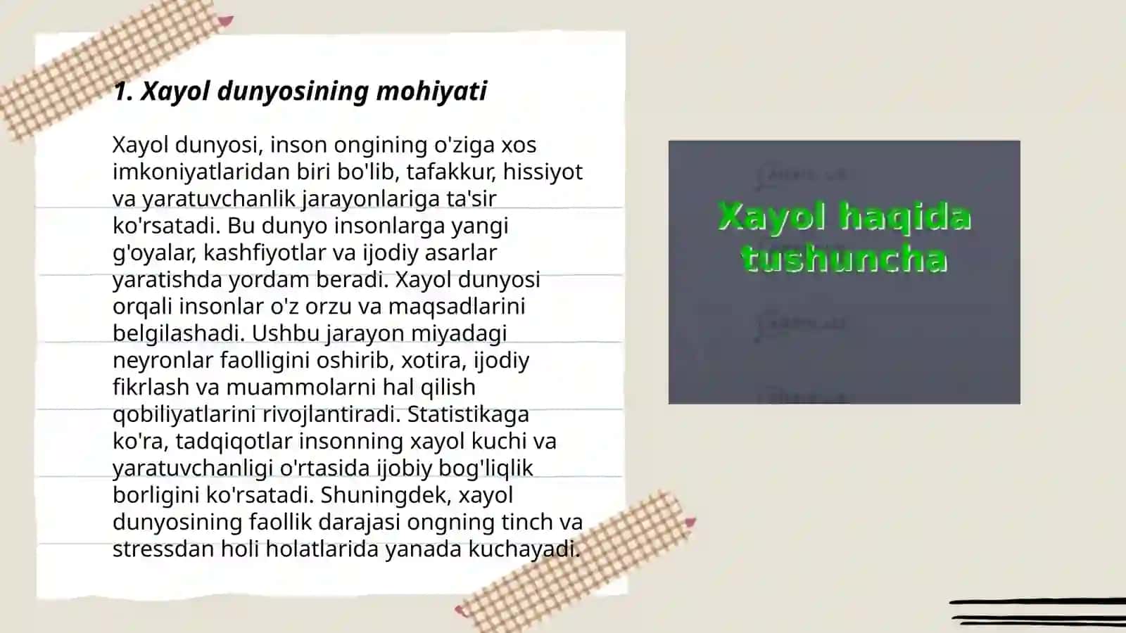 Xayol hagida tushuncha 3