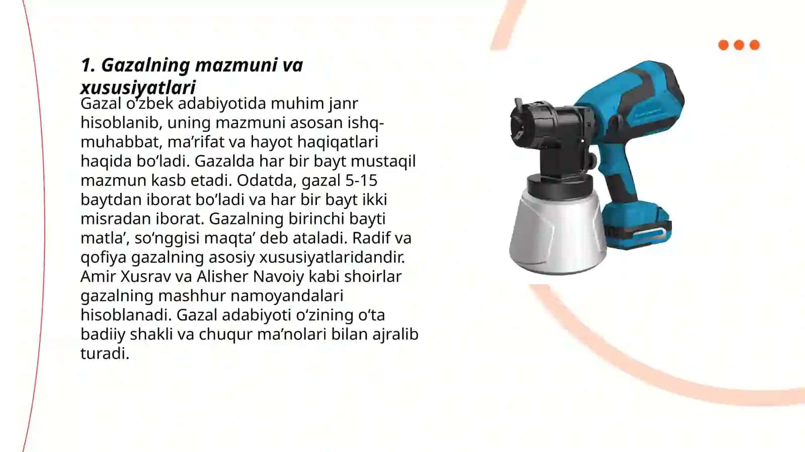 Xazoyin ul maoniy'da kichik lirik janrlar 3
